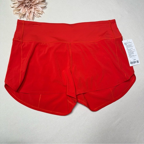 Lululemon Speed Up High Rise Athletic Shorts Hot Heat 14 NWT - Picture 3 of 7